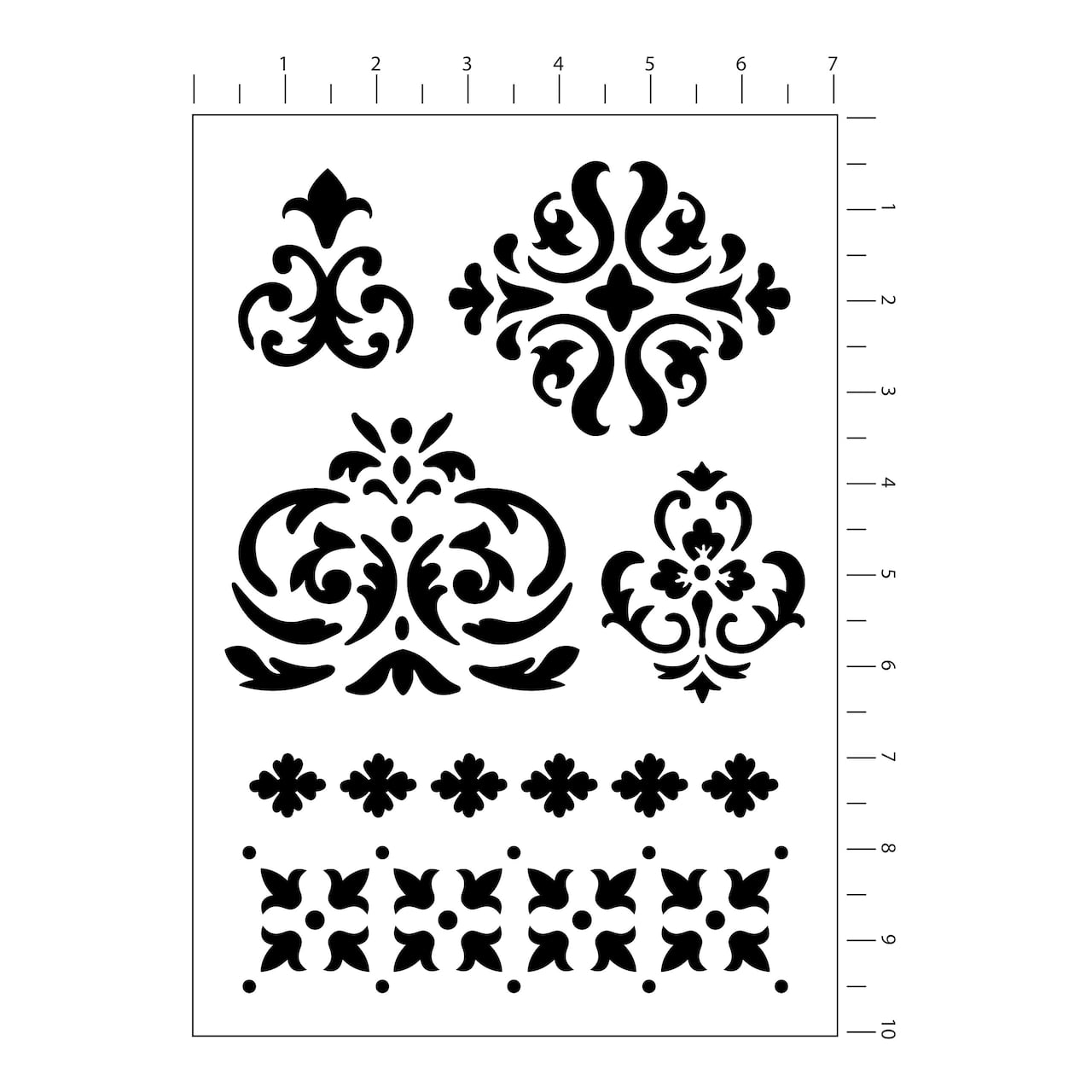 12 Pack: Pattern Icon & Border Stencils, 7" x 10" by Craft Smart®